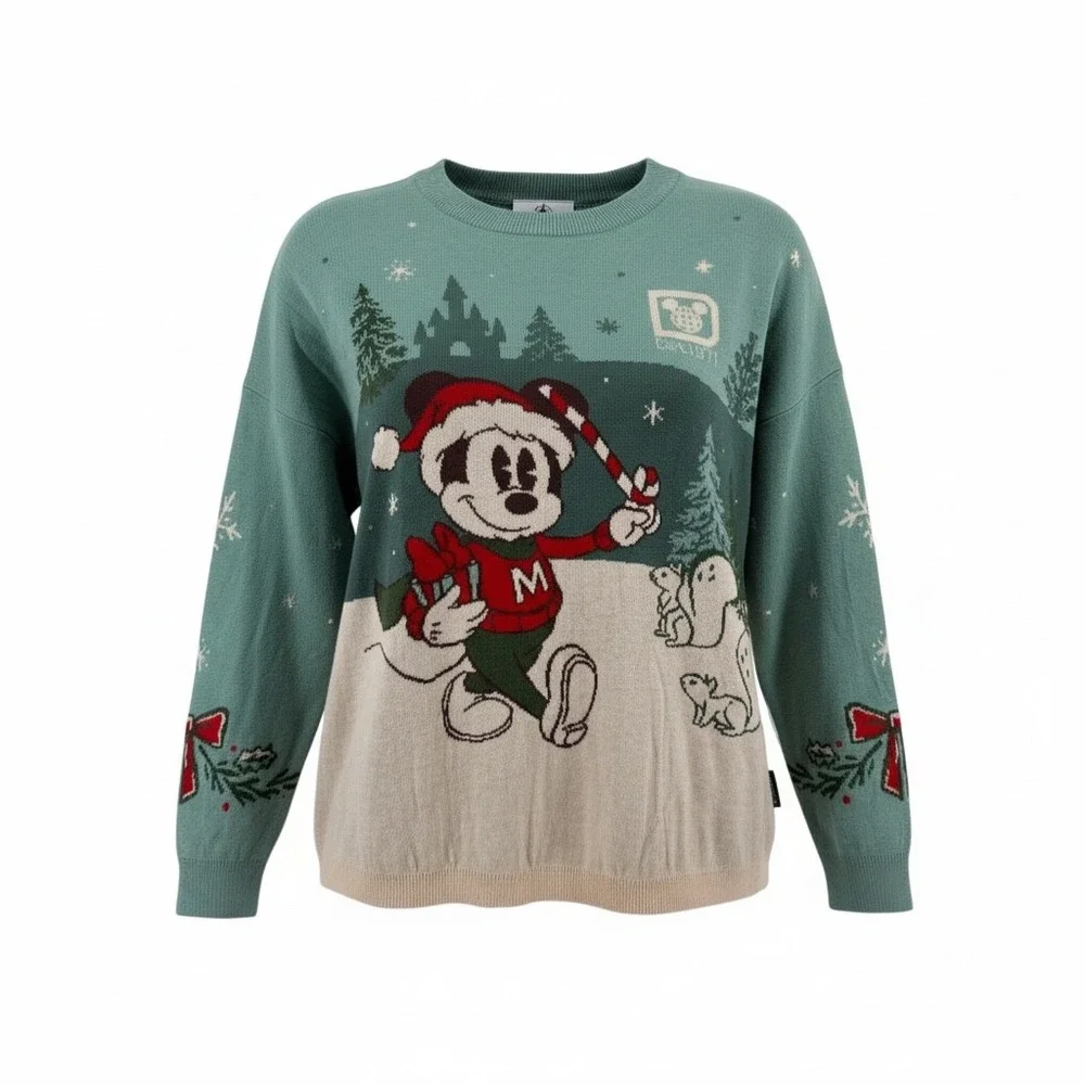 Disney Mickey Mouse Christmas Sweater Kids L 11/12 Walt‎ Disney World Holiday